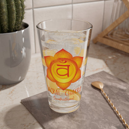 Chakra Collection Sacral Chakra Mixing Glass, 16oz